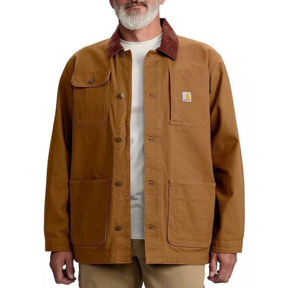 Carhartt Other - Carhartt Mens Rugged Flex Loose Fit Chore Coat Brown Canvas Jacket Medium NWOT